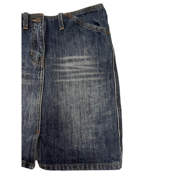 J. Crew Womens Size 2 Front Slit Mini Denim Jeans Skirt 27" Waist x 17" Long - Picture 15 of 16